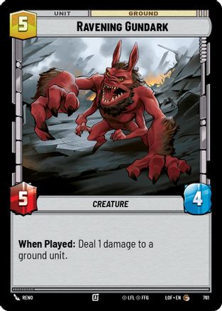Ravening Gundark (Foil) (761) - Legends of the Force Foil