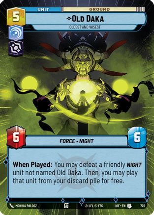 Old Daka - Oldest and Wisest (Hyperspace Foil) (776) - Legends of the Force Foil
