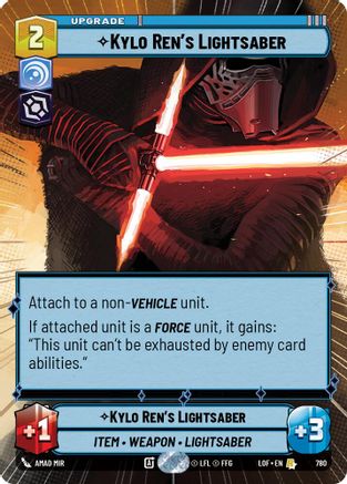 Kylo Ren's Lightsaber (Hyperspace Foil) (780) - Legends of the Force Foil
