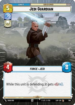 Jedi Guardian (Hyperspace Foil) (789) - Legends of the Force Foil