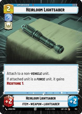 Heirloom Lightsaber (Hyperspace Foil) (793) - Legends of the Force Foil