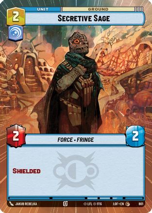 Secretive Sage (Hyperspace Foil) (801) - Legends of the Force Foil