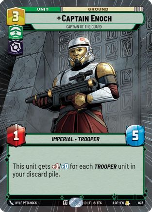 Captain Enoch - Captain of the Guard (Hyperspace Foil) (823) - Legends of the Force Foil