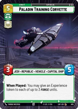 Paladin Training Corvette (Hyperspace Foil) (839) - Legends of the Force Foil