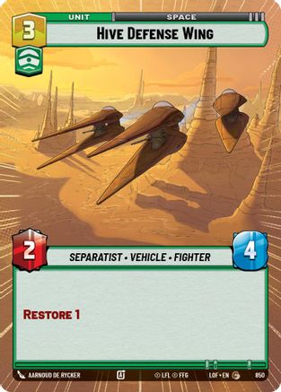 Hive Defense Wing (Hyperspace Foil) (850) - Legends of the Force Foil