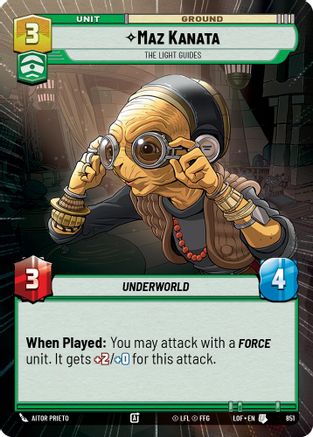 Maz Kanata - The Light Guides (Hyperspace Foil) (851) - Legends of the Force Foil