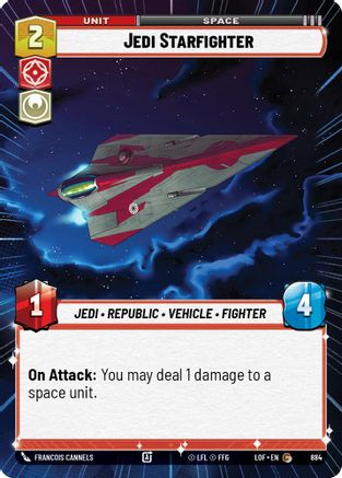 Jedi Starfighter (Hyperspace Foil) (884) - Legends of the Force Foil