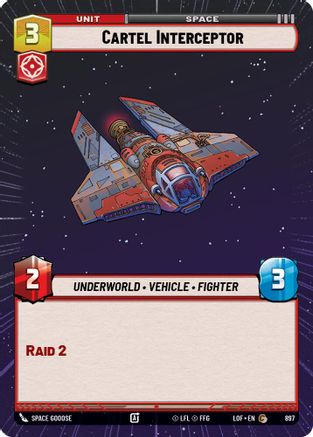 Cartel Interceptor (Hyperspace Foil) (897) - Legends of the Force Foil