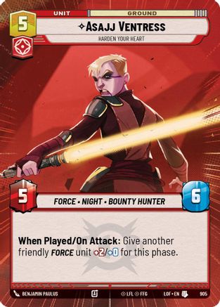 Asajj Ventress - Harden Your Heart (Hyperspace Foil) (905) - Legends of the Force Foil