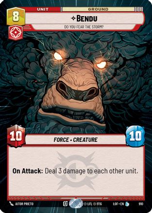 Bendu - Do You Fear the Storm? (Hyperspace Foil) (910) - Legends of the Force Foil