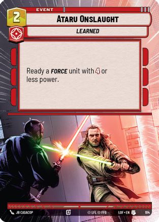 Ataru Onslaught (Hyperspace Foil) (914) - Legends of the Force Foil
