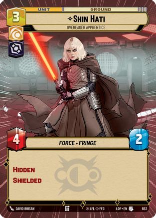 Shin Hati - Overeager Apprentice (Hyperspace Foil) (923) - Legends of the Force Foil
