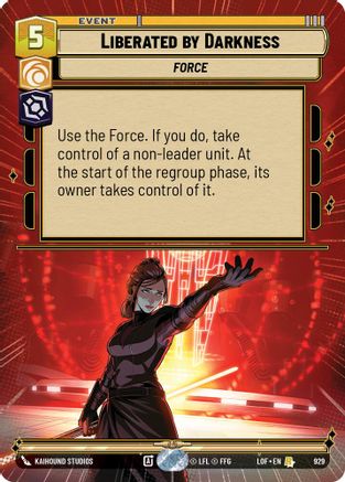 Liberated by Darkness (Hyperspace Foil) (929) - Legends of the Force Foil
