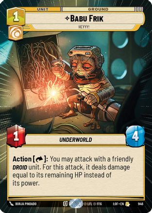 Babu Frik - Heyyy! (Hyperspace Foil) (946) - Legends of the Force Foil