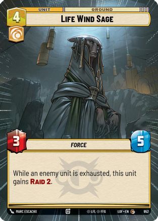 Life Wind Sage (Hyperspace Foil) (952) - Legends of the Force Foil