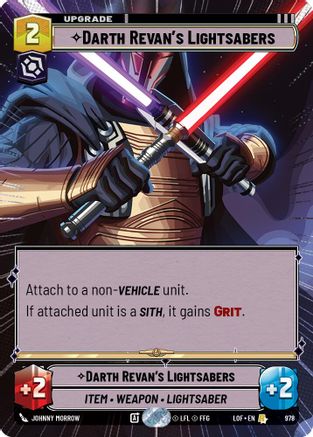 Darth Revan's Lightsabers (Hyperspace Foil) (978) - Legends of the Force Foil
