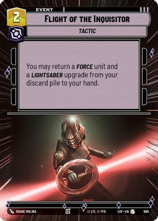 Flight of the Inquisitor (Hyperspace Foil) (980) - Legends of the Force Foil