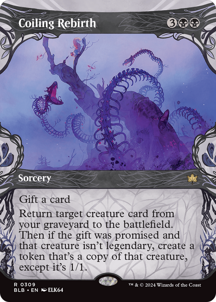 Coiling Rebirth (Showcase) (BLB-309) - Bloomburrow: (Showcase) (Borderless)
