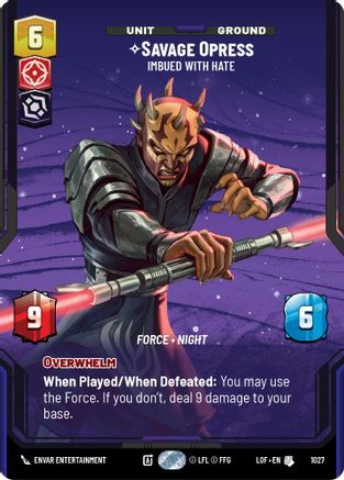 Savage Opress - Imbued With Hate (Prestige) (1027) - Legends of the Force