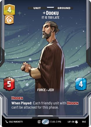 Dooku - It Is Too Late (Prestige) (1043) - Legends of the Force