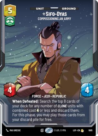 Sifo-Dyas - Commissioning An Army (Prestige Foil) (1095) - Legends of the Force Foil