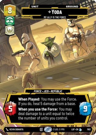 Yoda - My Ally is the Force (Prestige Foil) (1103) - Legends of the Force Foil