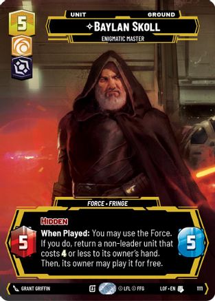Baylan Skoll - Enigmatic Master (Prestige Foil) (1111) - Legends of the Force Foil