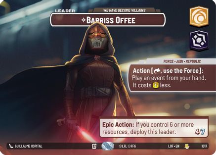 Barriss Offee - We Have Become Villains (Showcase) (1017) - Legends of the Force Foil