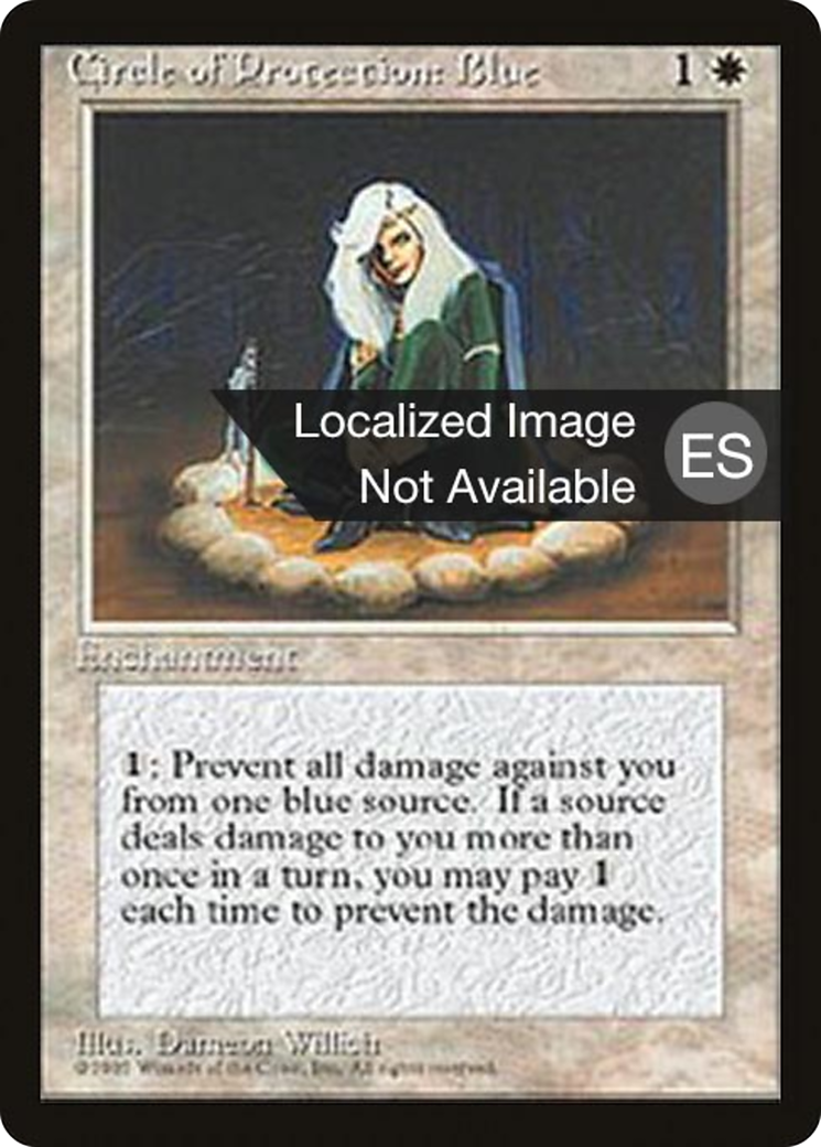 Circle of Protection: Blue (4BB-) - Fourth Edition Foreign Black Border