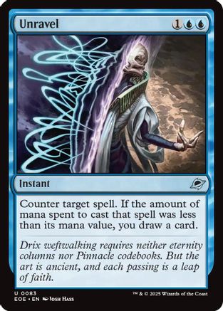 Unravel (EOE-083) - Edge of Eternities Foil