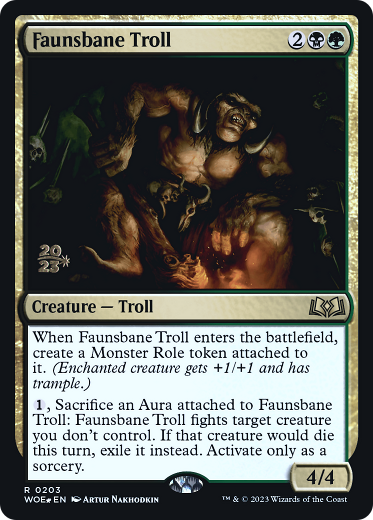 Faunsbane Troll (PRE-203) - Wilds of Eldraine Promos Foil