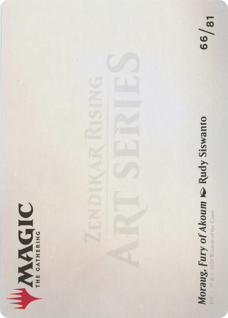 Moraug, Fury of Akoum // Moraug, Fury of Akoum (AZNR-066) - Zendikar Rising Art Series (Borderless)