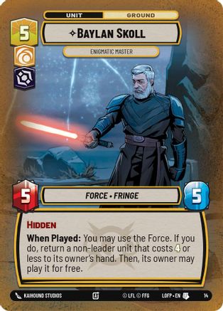 Baylan Skoll - Enigmatic Master (14) - Organized Play Promos