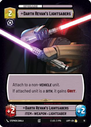 Darth Revan's Lightsabers (19) - Organized Play Promos