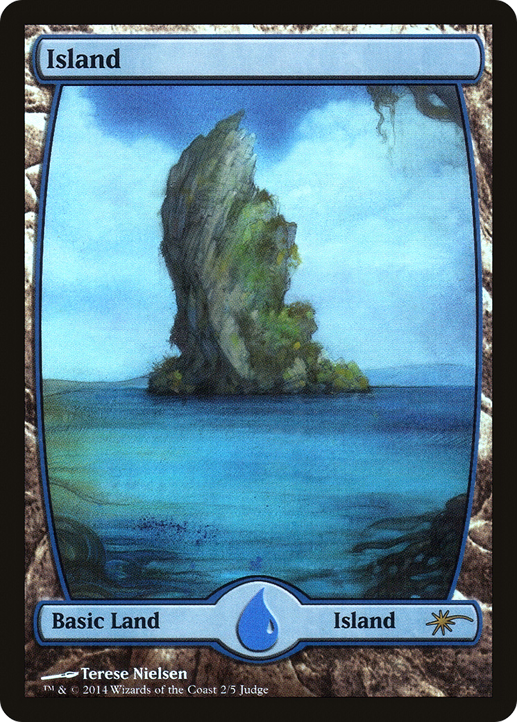 Island - Full Art (2) (JDG-002) - Judge Gift Cards 2014 Foil