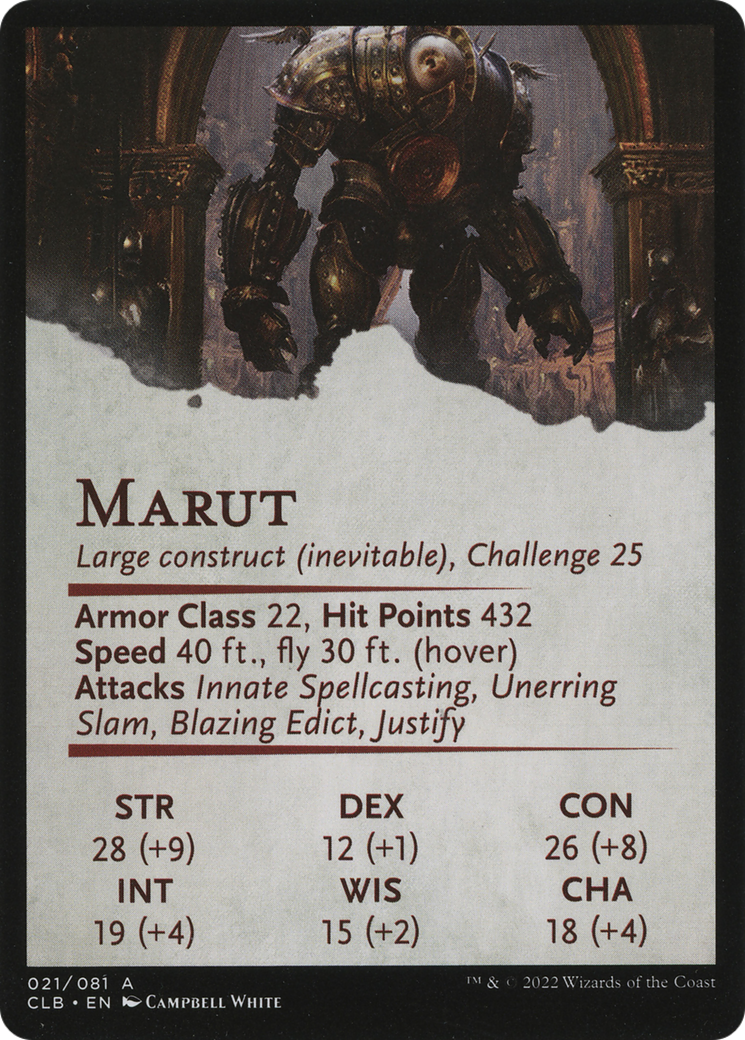 Marut // Marut (ACLB-021) - Battle for Baldur's Gate Art Series (Borderless)
