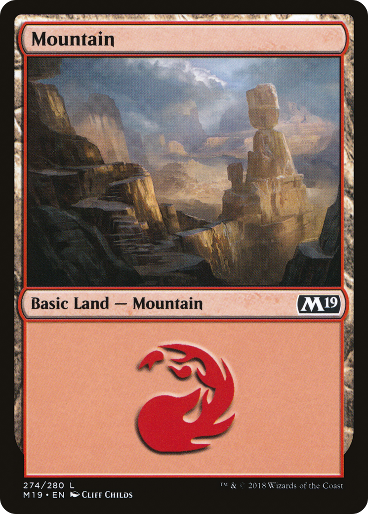 Mountain (274) (M19-274) - Core Set 2019 Foil