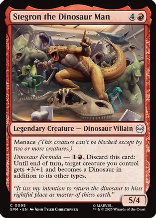 Stegron the Dinosaur Man (SPM-095) - Marvel's Spider-Man Foil