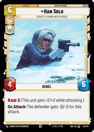 Han Solo - Scruffy-Looking Nerf Herder (42/104) (42/104) - Intro Battle Hoth