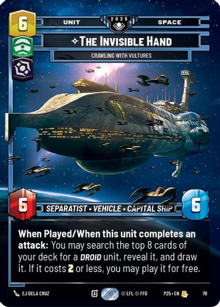 The Invisible Hand - Crawling With Vultures (78) - Organized Play Promos Foil