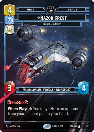 Razor Crest - Reliable Gunship (67) - Organized Play Promos Foil