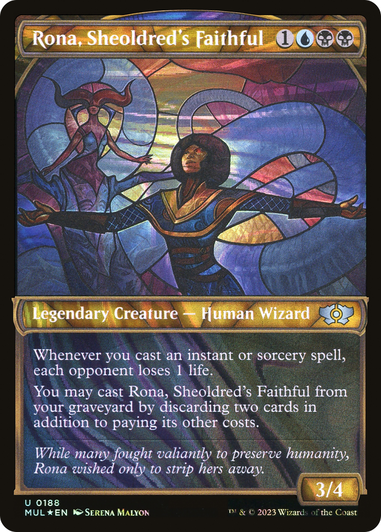 Rona, Sheoldred's Faithful (Halo Foil) (MUL-188) - Multiverse Legends: (Showcase) Foil