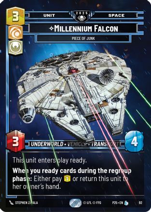 Millennium Falcon - Piece of Junk (92) - Organized Play Promos Foil