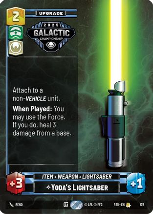Yoda's Lightsaber (107) - Organized Play Promos Foil
