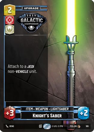 Knight's Saber (109) - Organized Play Promos Foil