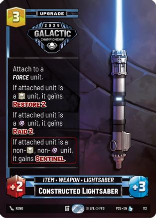 Constructed Lightsaber (112) - Organized Play Promos Foil