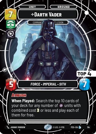 Darth Vader - Commanding the First Legion (Top 4) (113) - Organized Play Promos Foil
