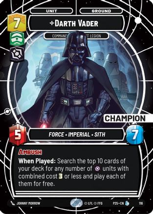 Darth Vader - Commanding the First Legion (Champion) (114) - Organized Play Promos Foil