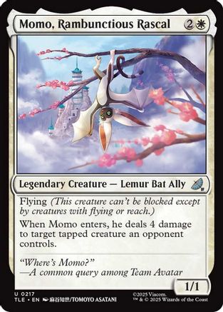 Momo, Rambunctious Rascal (0217) (TLE-217) - Avatar: The Last Airbender: Eternal-Legal Foil