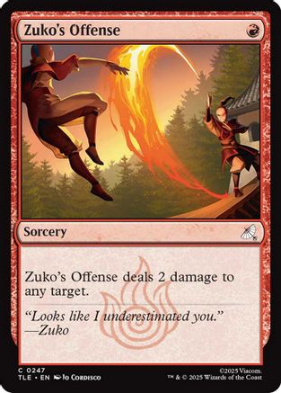 Zuko's Offense (TLE-247) - Avatar: The Last Airbender: Eternal-Legal Foil